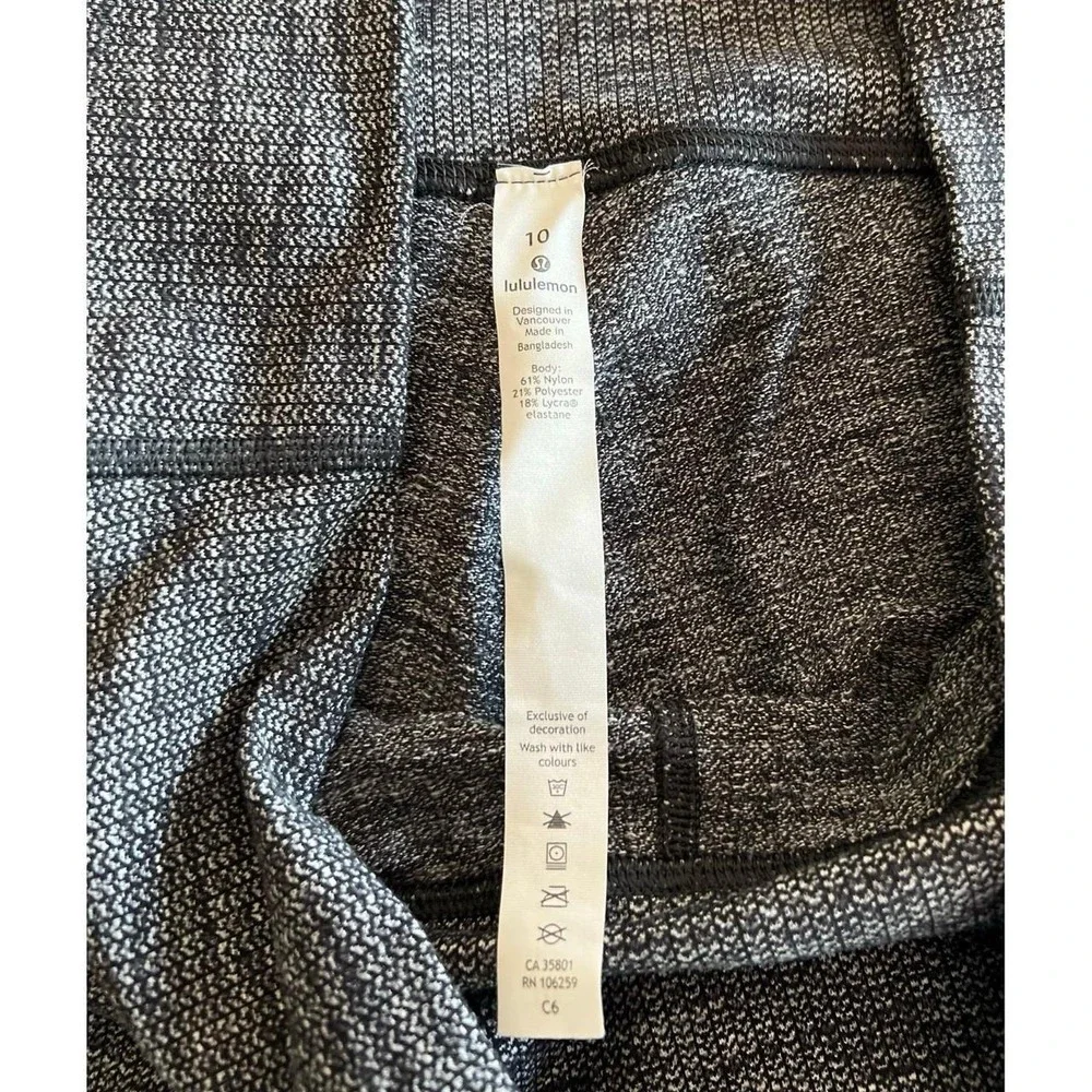Lululemon Wunder Under Leggings Heathered Herringbone Size 10